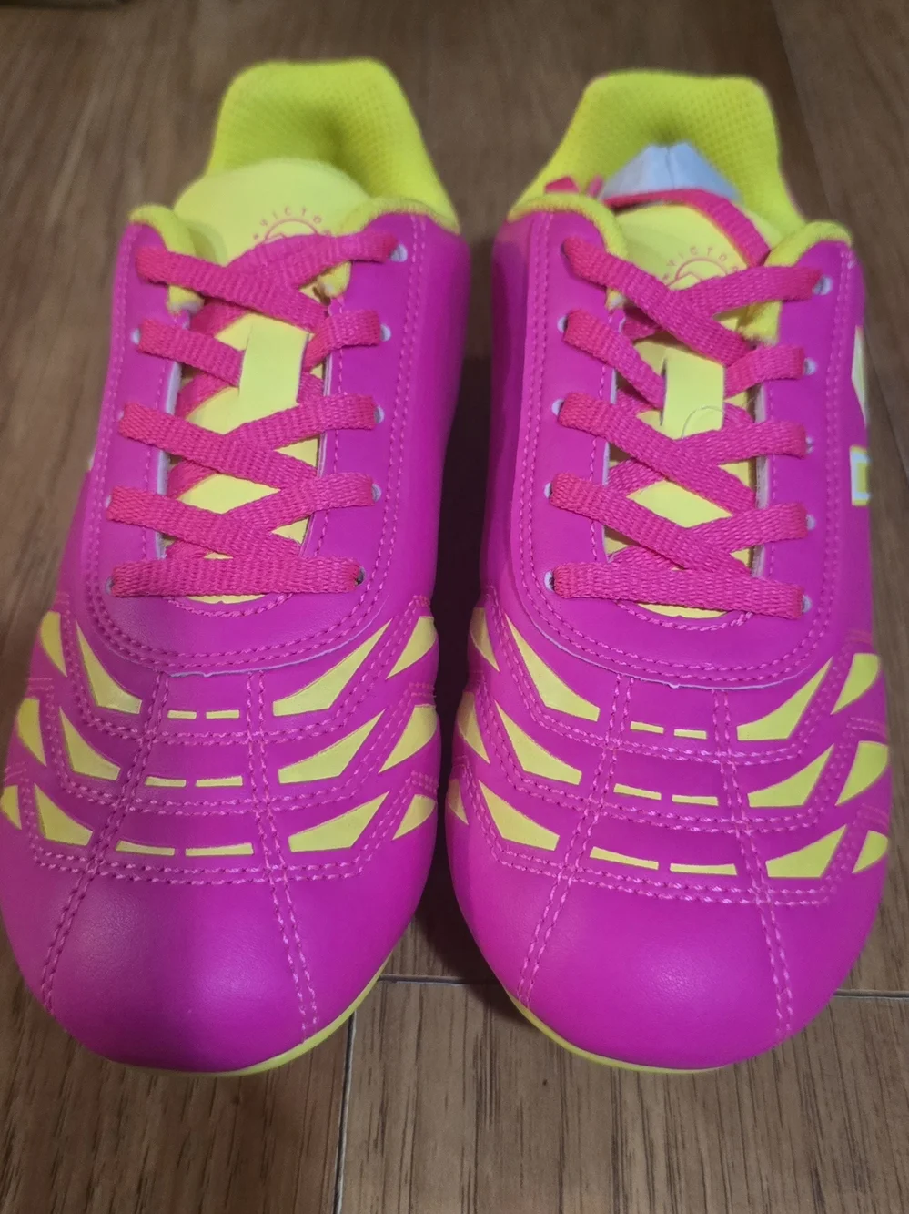 Kids Soccer Cleats - Pink & Yellow